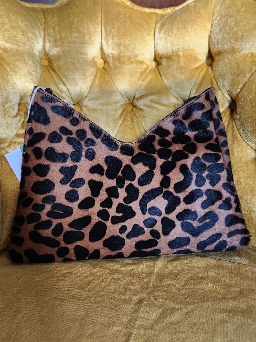 Leopard Print Hobo Bag - Brown/Black CHEVAL FIRENZE NEW.